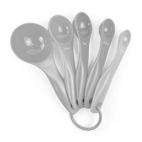 SET 5 CUCHARAS MEDIDORAS QUTTIN PLASTICO GRIS